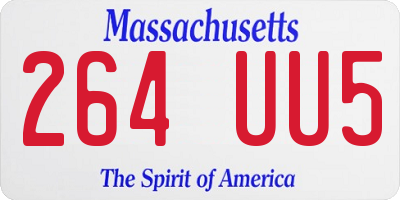 MA license plate 264UU5