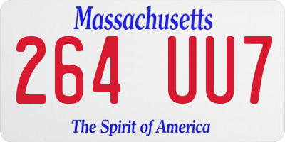 MA license plate 264UU7