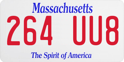 MA license plate 264UU8