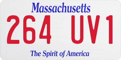 MA license plate 264UV1