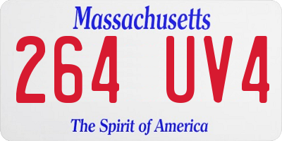 MA license plate 264UV4