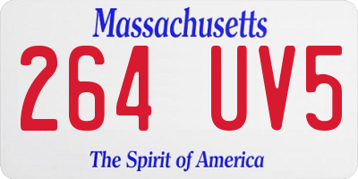 MA license plate 264UV5