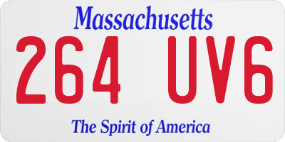 MA license plate 264UV6