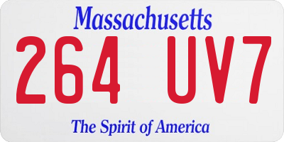 MA license plate 264UV7