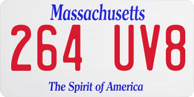 MA license plate 264UV8