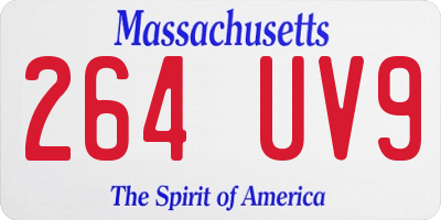 MA license plate 264UV9