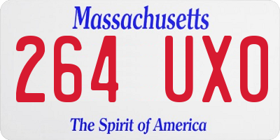 MA license plate 264UX0