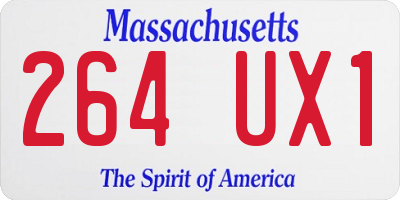 MA license plate 264UX1