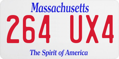 MA license plate 264UX4