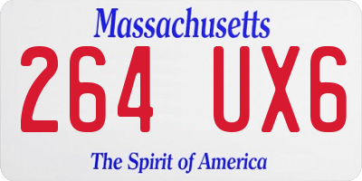 MA license plate 264UX6