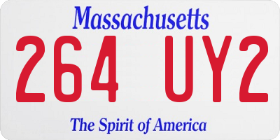 MA license plate 264UY2