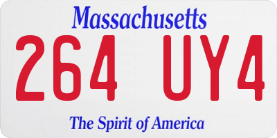 MA license plate 264UY4