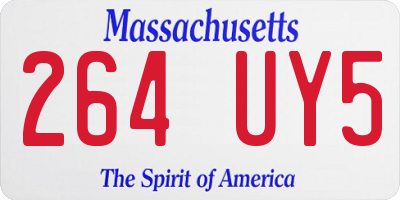 MA license plate 264UY5