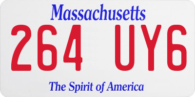 MA license plate 264UY6