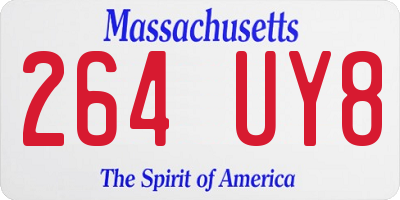 MA license plate 264UY8