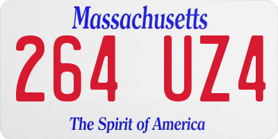 MA license plate 264UZ4