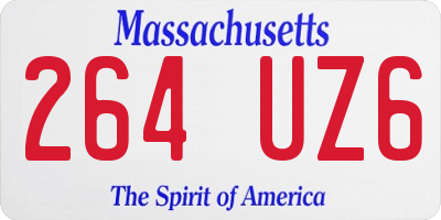 MA license plate 264UZ6