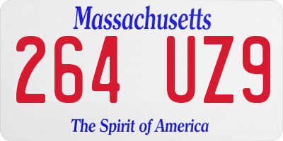 MA license plate 264UZ9