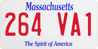 MA license plate 264VA1