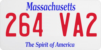 MA license plate 264VA2