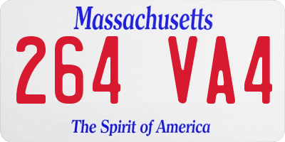 MA license plate 264VA4