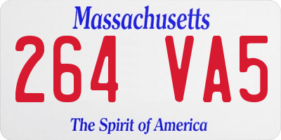 MA license plate 264VA5