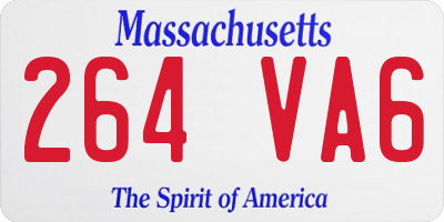 MA license plate 264VA6