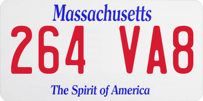 MA license plate 264VA8