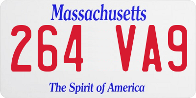 MA license plate 264VA9