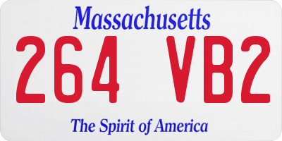 MA license plate 264VB2