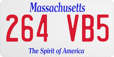 MA license plate 264VB5