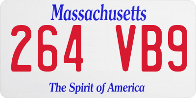 MA license plate 264VB9