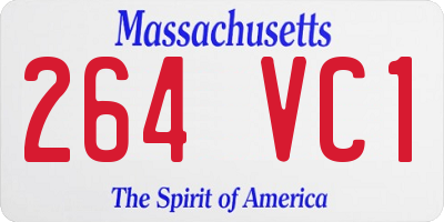 MA license plate 264VC1