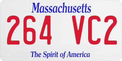 MA license plate 264VC2