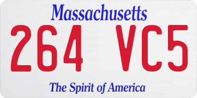 MA license plate 264VC5