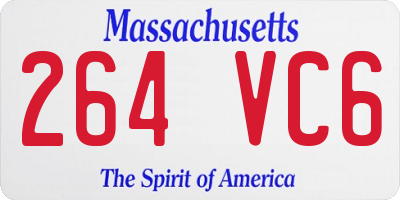 MA license plate 264VC6