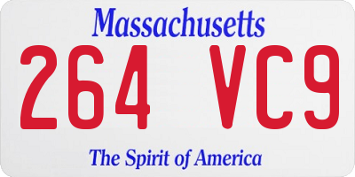 MA license plate 264VC9