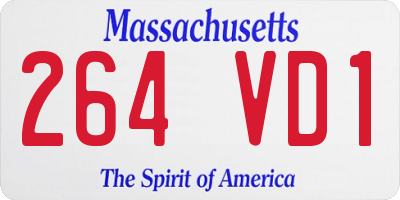 MA license plate 264VD1