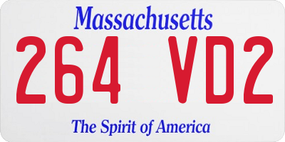MA license plate 264VD2