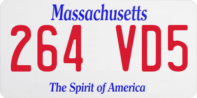 MA license plate 264VD5