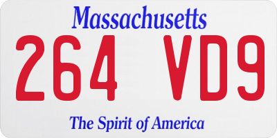 MA license plate 264VD9