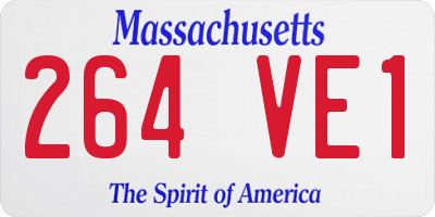 MA license plate 264VE1