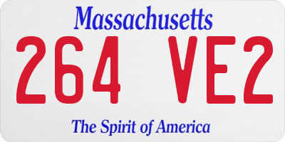 MA license plate 264VE2