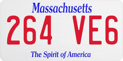 MA license plate 264VE6