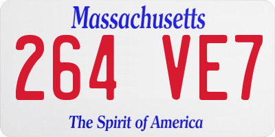 MA license plate 264VE7