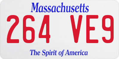 MA license plate 264VE9