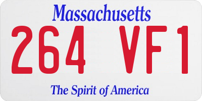 MA license plate 264VF1