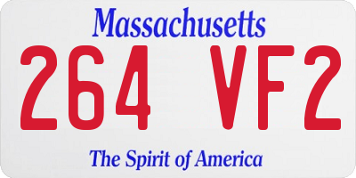 MA license plate 264VF2