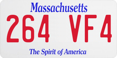 MA license plate 264VF4