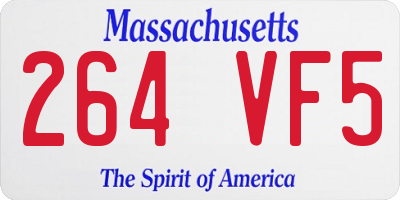 MA license plate 264VF5